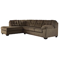 Contemporary Sectional with Left Chaise and Pillow Arm