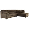 Signature Design by Ashley Accrington Sectional with Right Chaise & Queen Sleeper