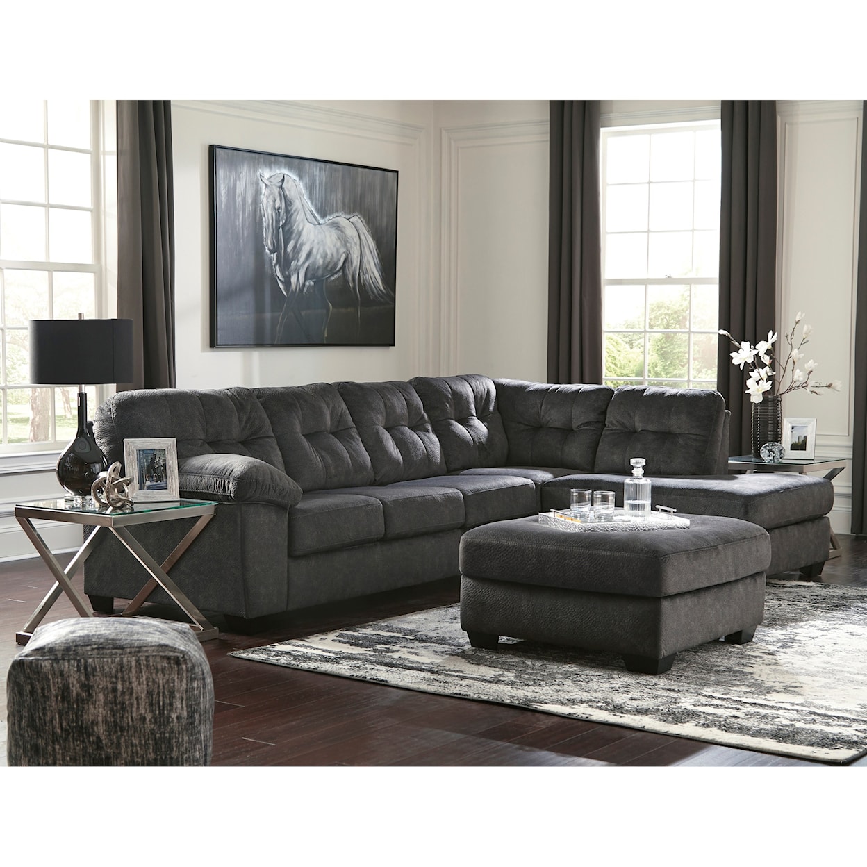 Signature Design by Ashley Furniture Accrington Sectional with Right Chaise