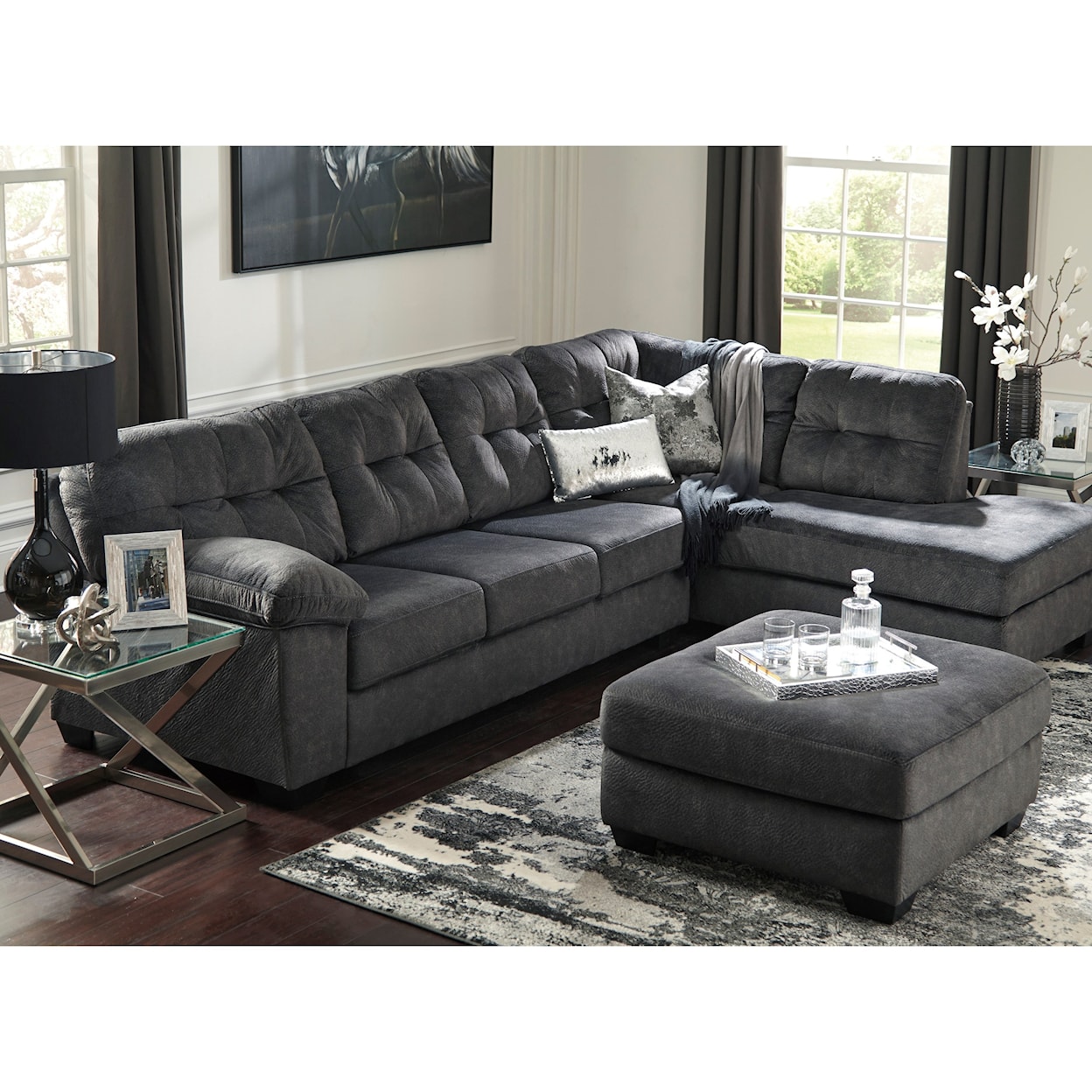 Michael Alan Select Accrington Sectional with Right Chaise