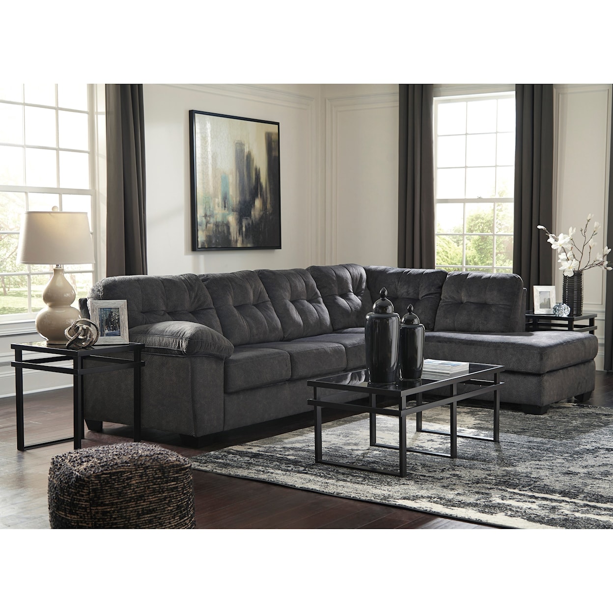 Michael Alan Select Accrington Sectional with Right Chaise & Queen Sleeper