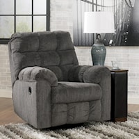 Swivel Rocker Recliner with Quilted Cushion Style