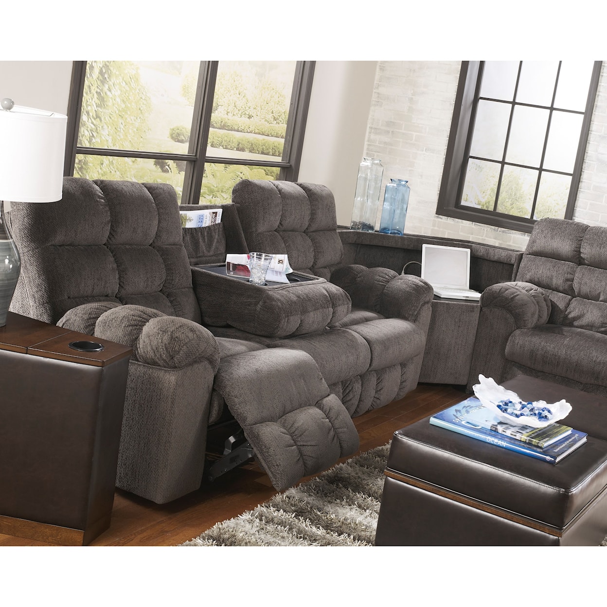 Ashley Signature Design Acieona Reclining Sectional with Right Side Loveseat