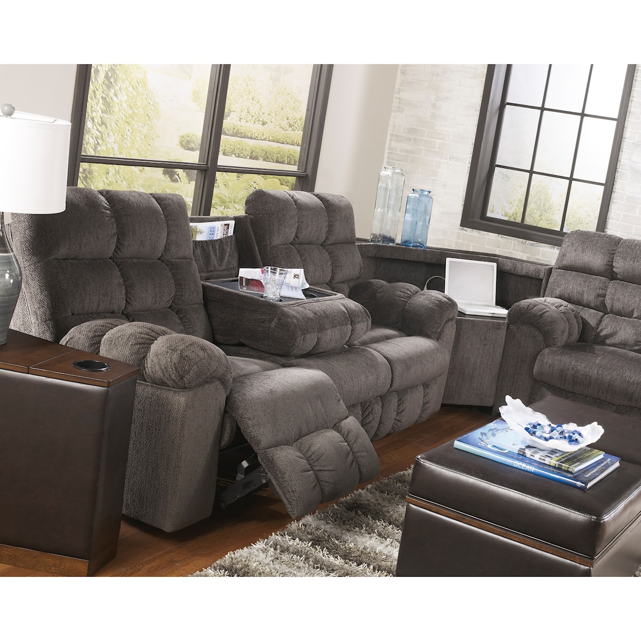 Signature Design Acieona Reclining Sectional with Right Side Loveseat