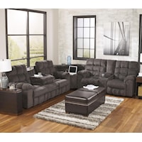 Reclining Sectional Sofa with Right Side Loveseat, Cup Holders and Charging Station