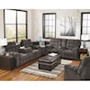 StyleLine Acieona - Slate Reclining Sectional with Right Side Loveseat