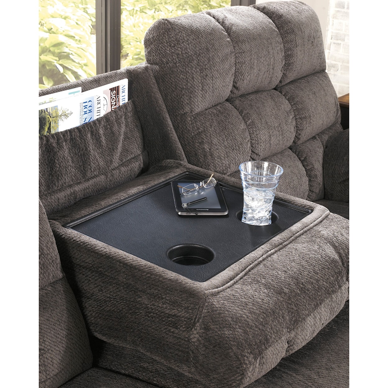 Ashley Furniture Signature Design Acieona Reclining Sectional with Right Side Loveseat