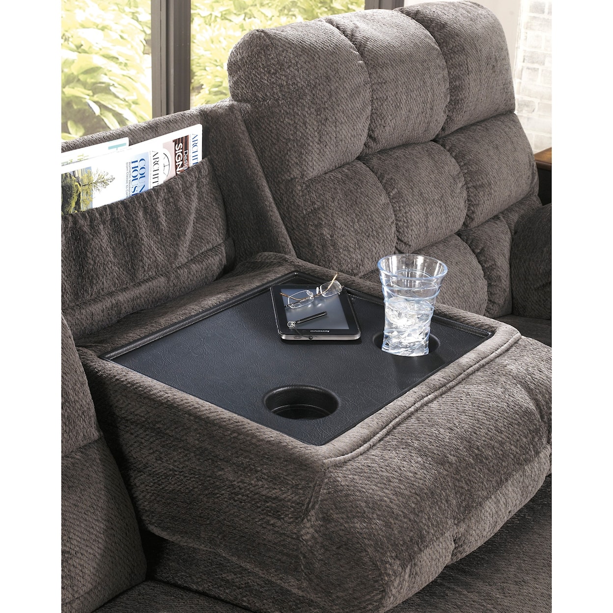 Signature Design by Ashley Furniture Acieona Reclining Sectional with Right Side Loveseat