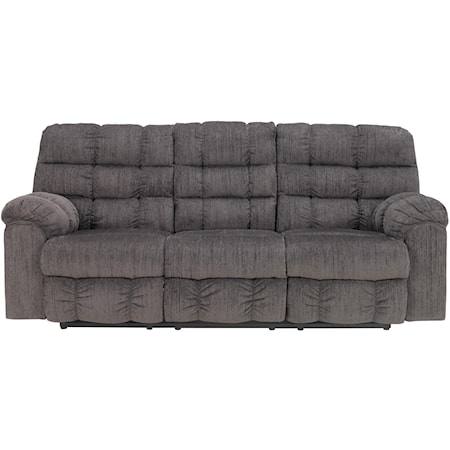 Reclining Sofa with Drop Down Table and Cup Holders