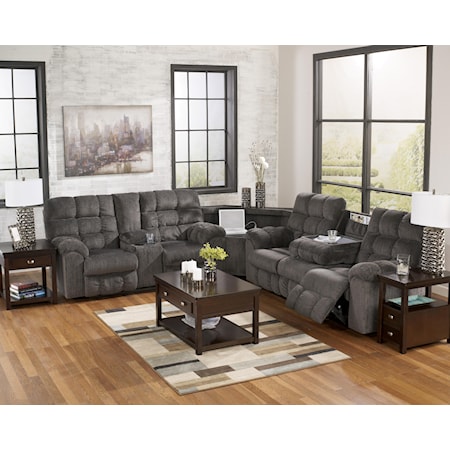 Reclining Sectional with Left Side Loveseat