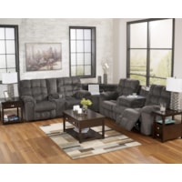 Reclining Sectional with Left Side Loveseat, Cup Holders and Charging Station