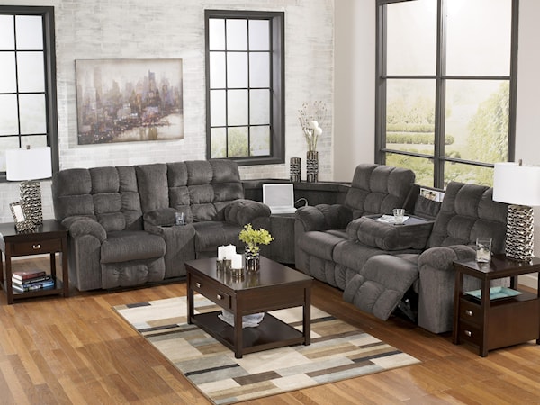 Reclining Sectional with Left Side Loveseat