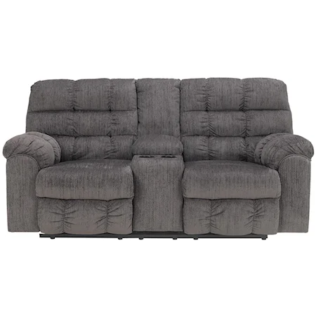 Double Reclining Loveseat with Console