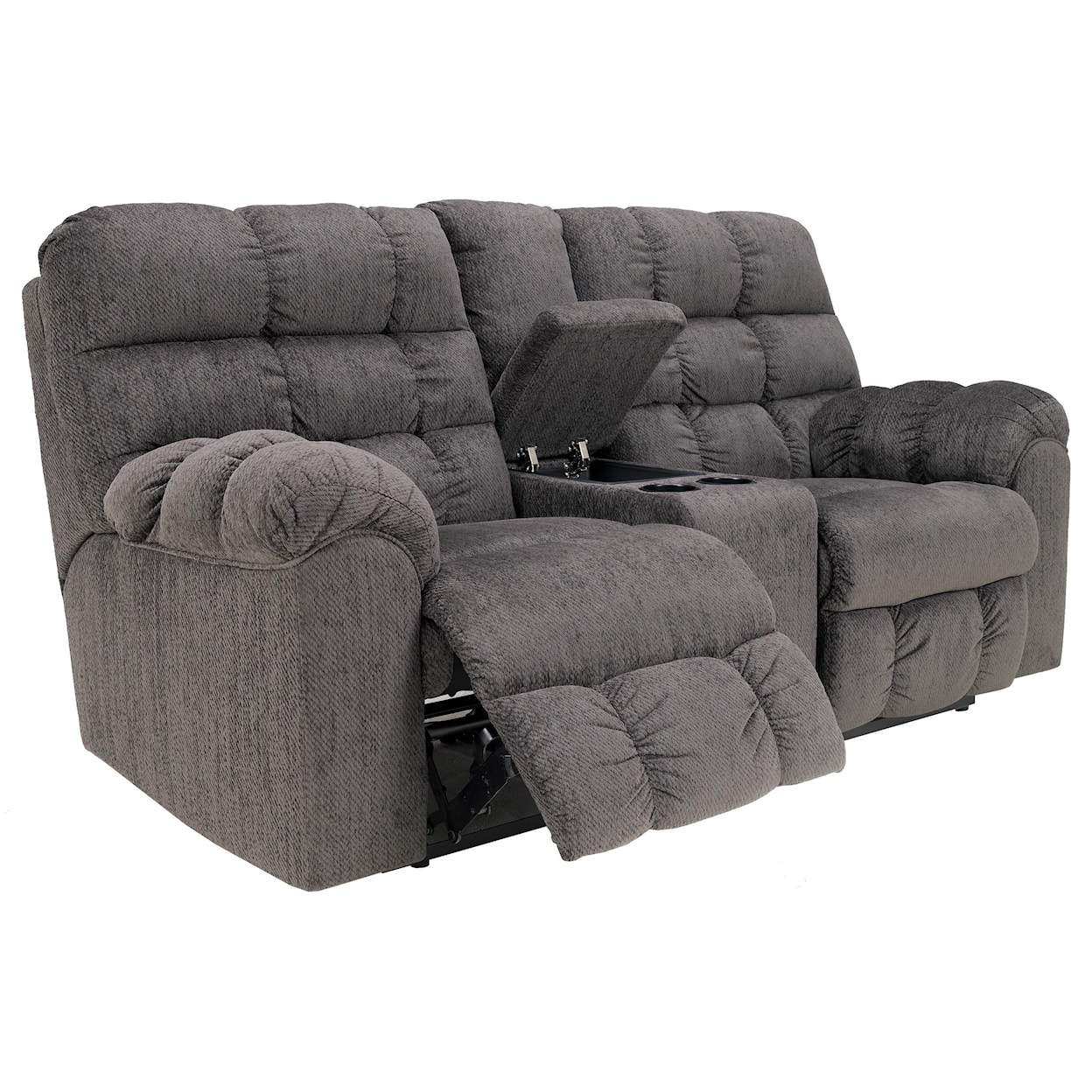 Signature Design by Ashley Acieona Double Reclining Loveseat with Console