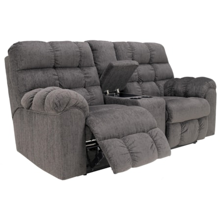 Double Reclining Loveseat with Console