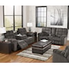 Signature Design by Ashley Acieona - Slate Double Reclining Loveseat with Console