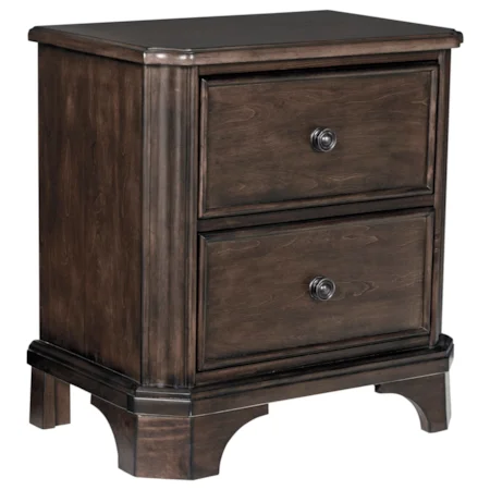 Traditional Two Drawer Night Stand