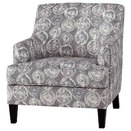 Relaxed Vintage Accent Chair with Button Tufting