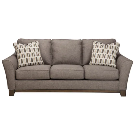 Contemporary Sofa with Flared Arms