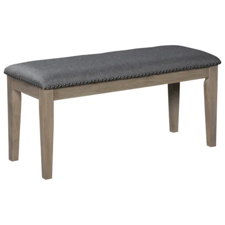 Upholstered Bench with Nailhead Trim