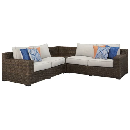 Outdoor Sectional with Corner Table