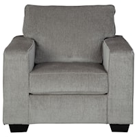 Contemporary Upholstered Chair with Track Arms