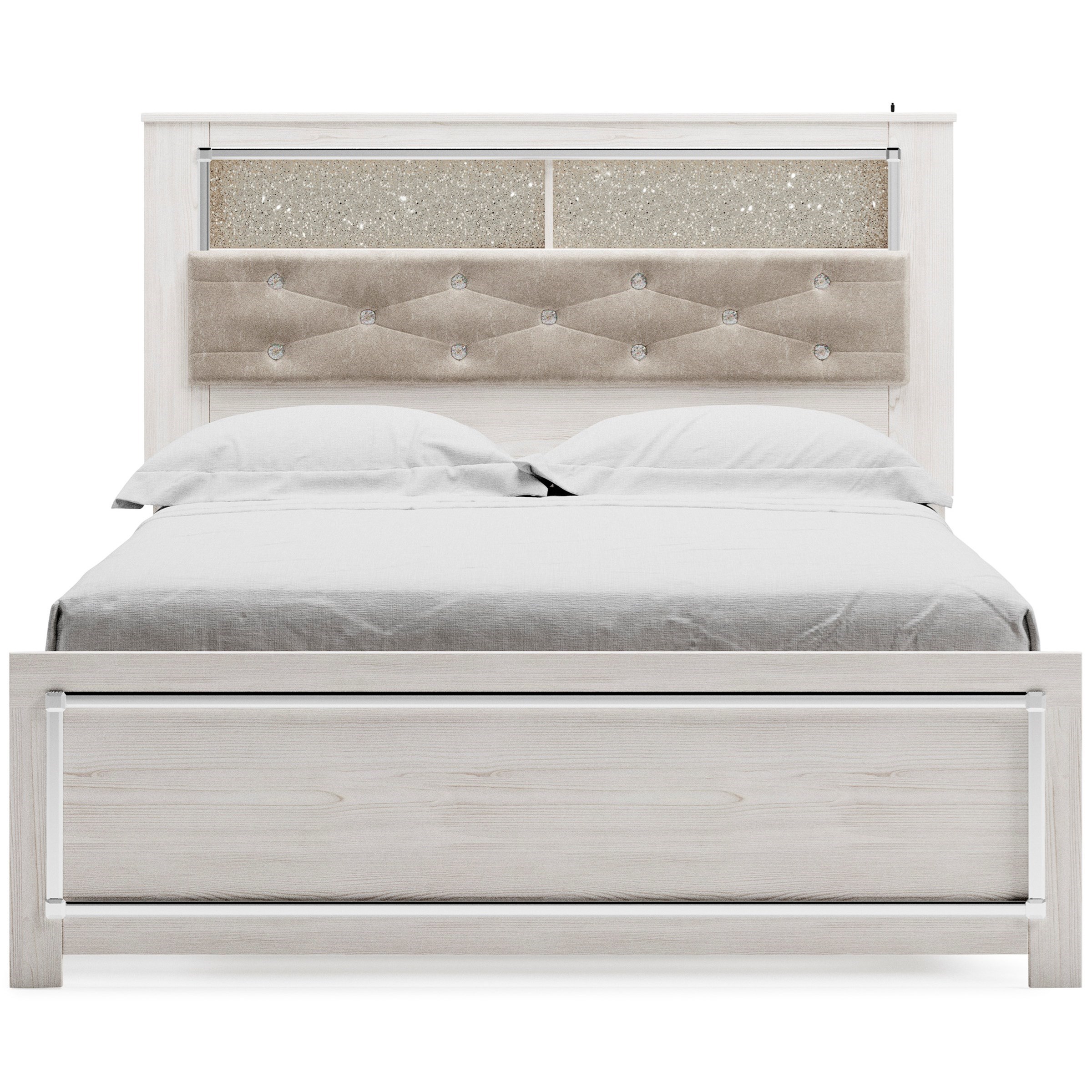 Signature Design by Ashley Altyra Queen Upholstered Bookcase Bed Lynn