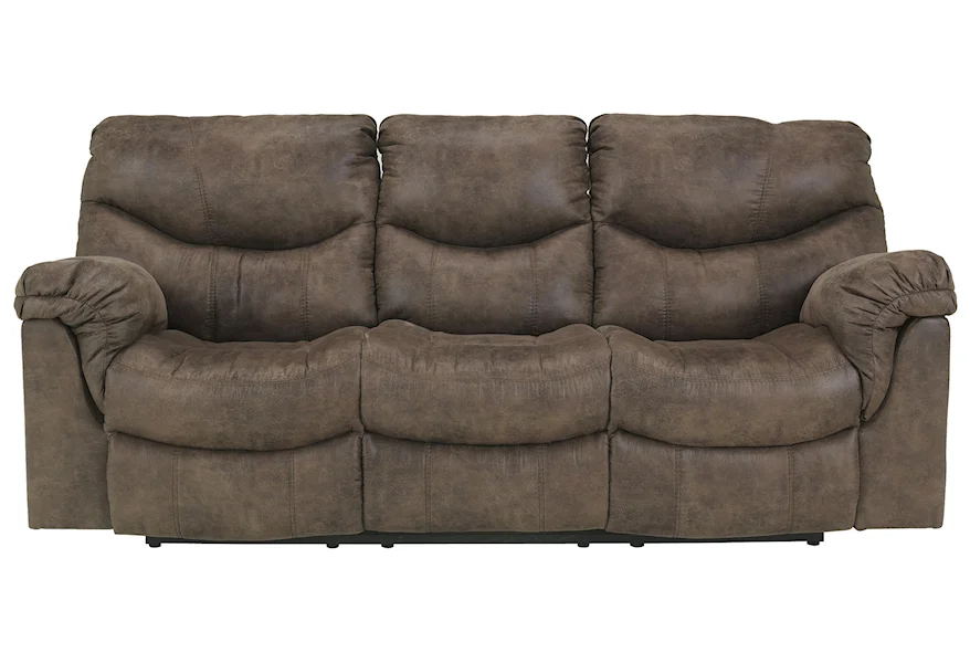Alzena - Gunsmoke Reclining Sofa by Signature Design by Ashley at VanDrie Home Furnishings