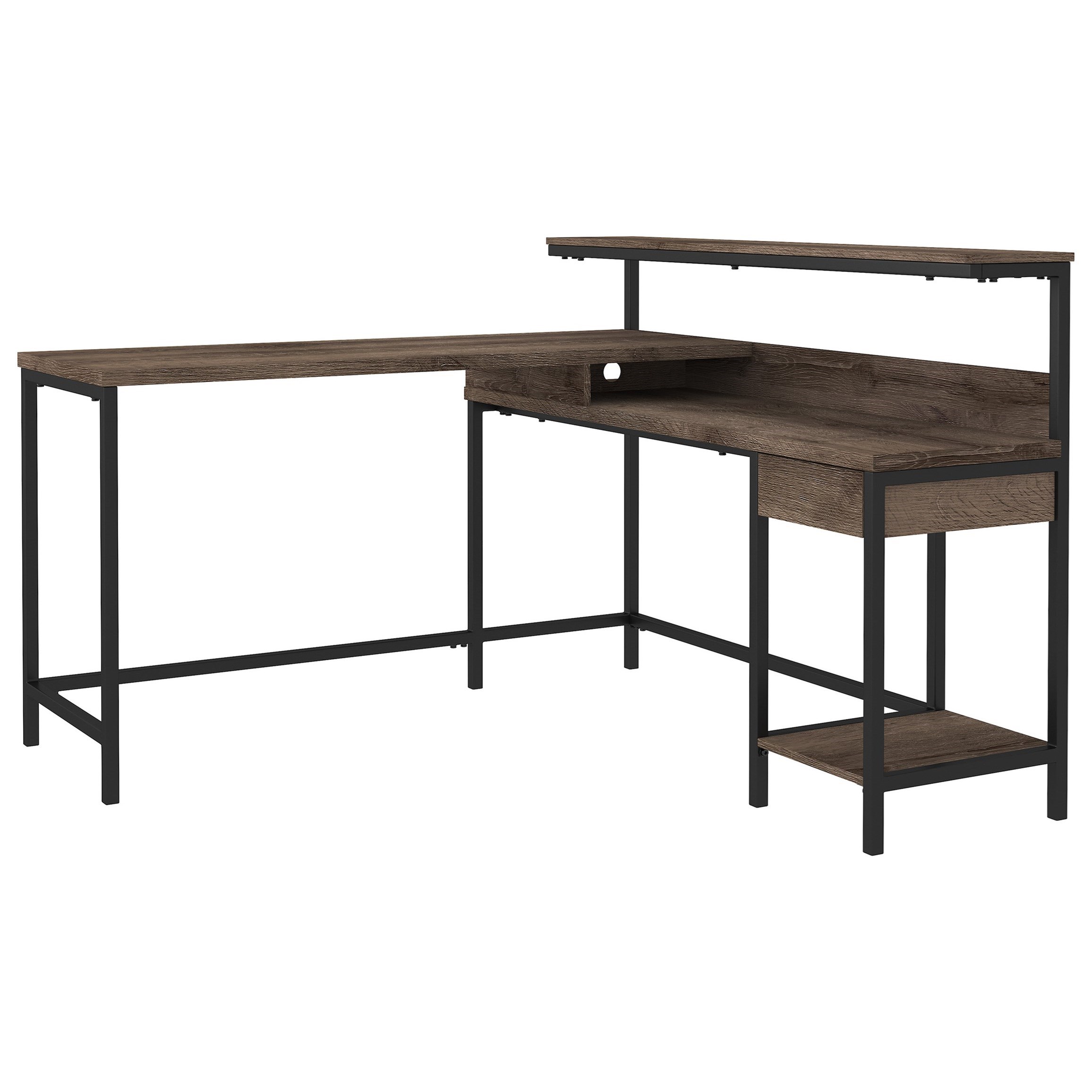 Signature Design by Ashley Arlenbry LDesk with Storage and Black Metal