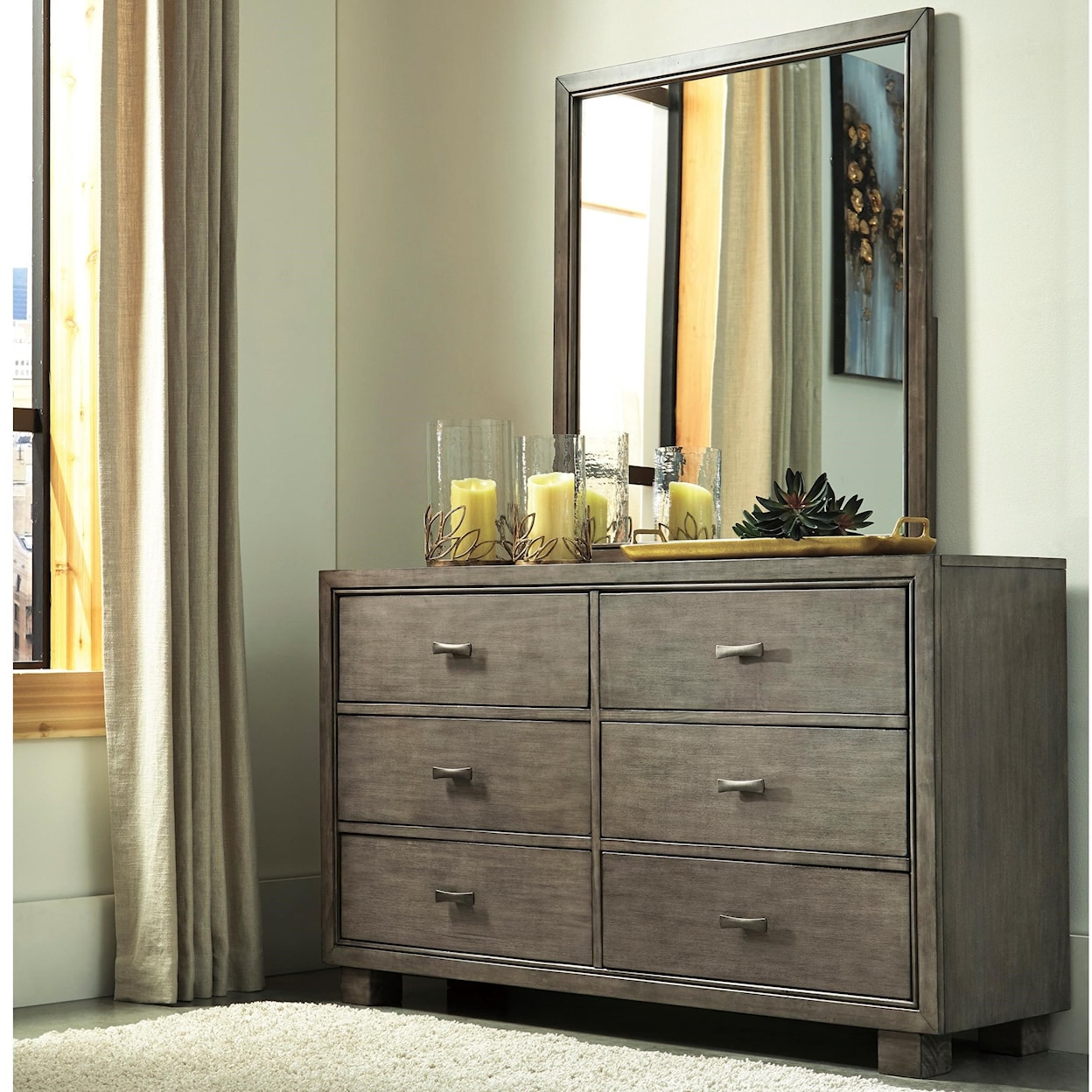 Ashley Furniture Signature Design Arnett Dresser and Mirror Set