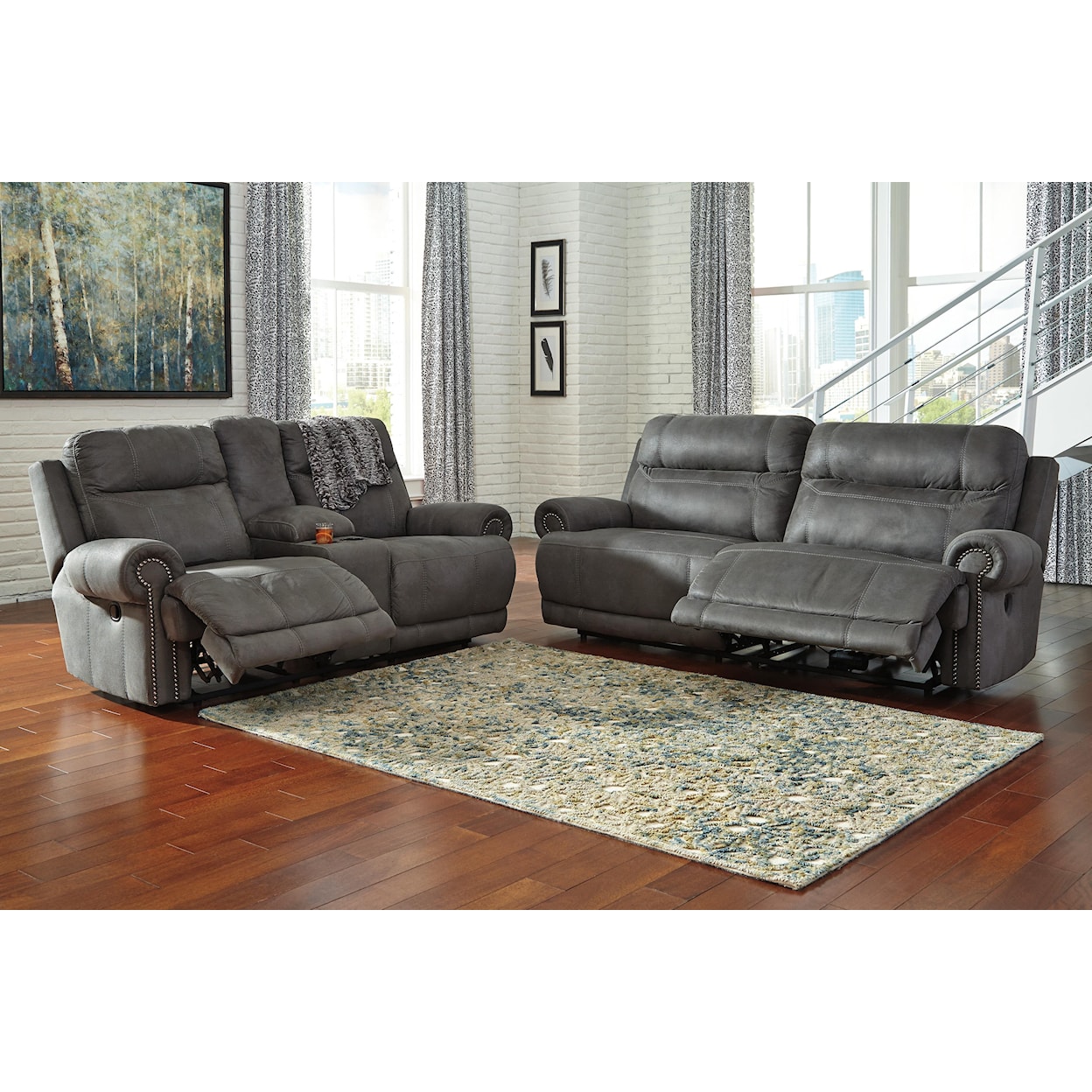 Signature Design by Ashley Austere 2 Seat Reclining Sofa