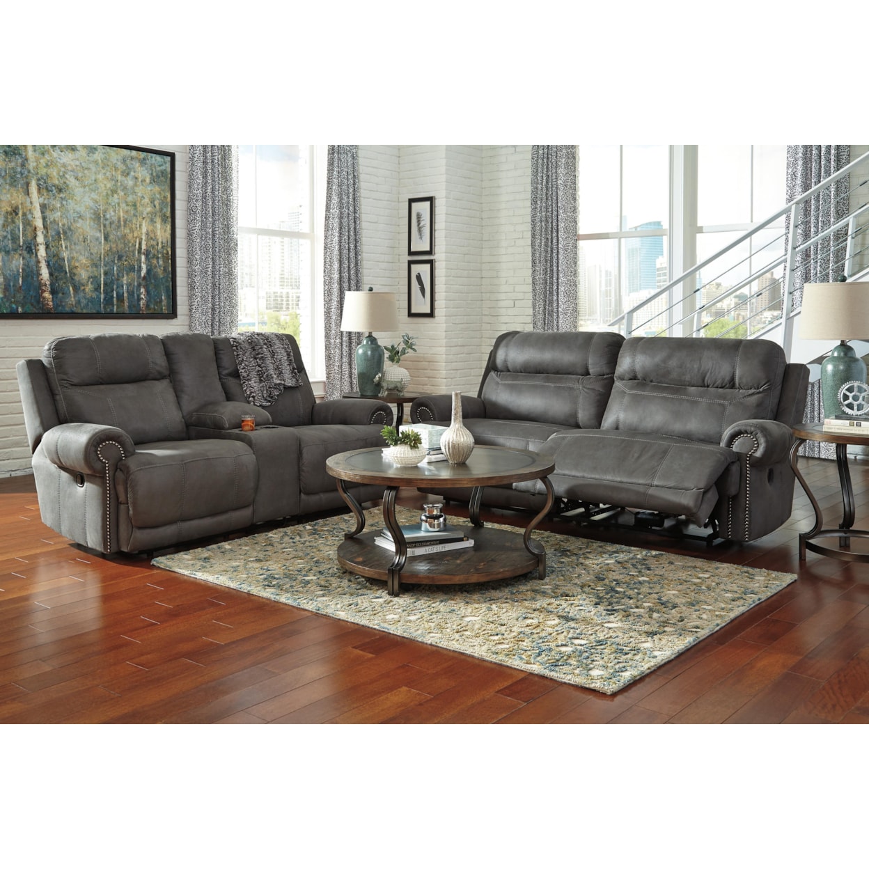 Michael Alan Select Austere 2 Seat Reclining Sofa