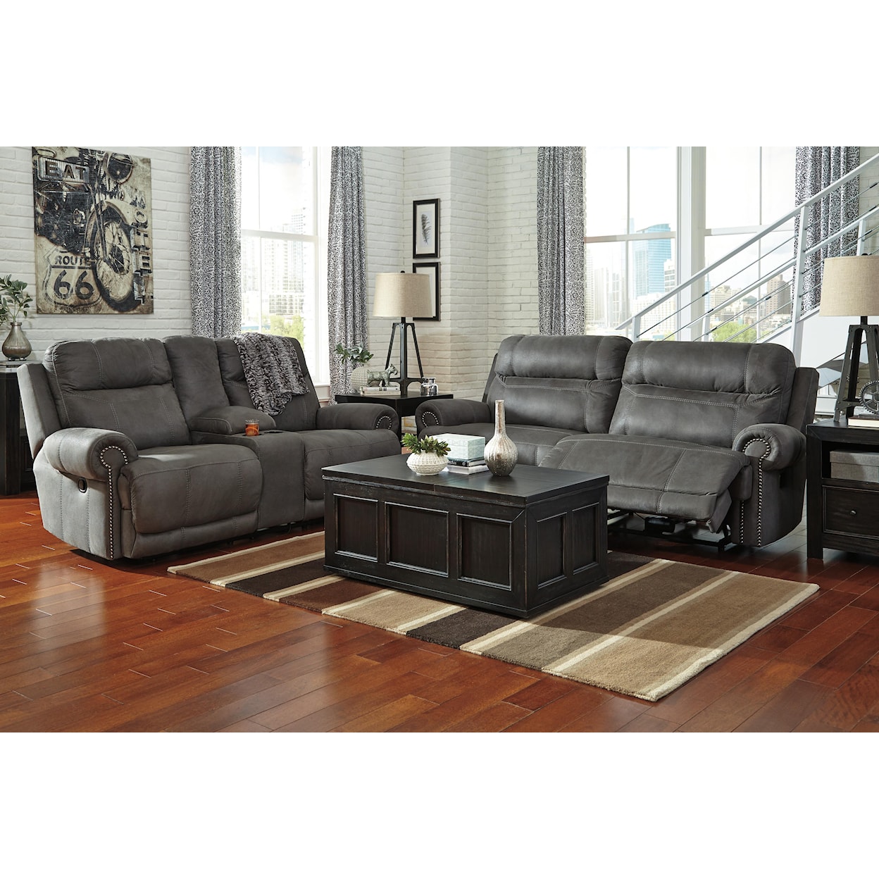 Signature Design by Ashley Austere 2 Seat Reclining Sofa