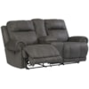 Signature Design by Ashley Austere Double Reclining Loveseat w/ Console