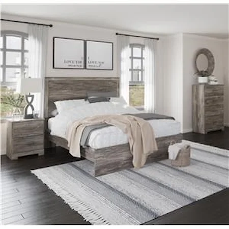 3 Piece Queen Panel Bed, 2 Drawer Nightstand and 4 Drawer Chest Set