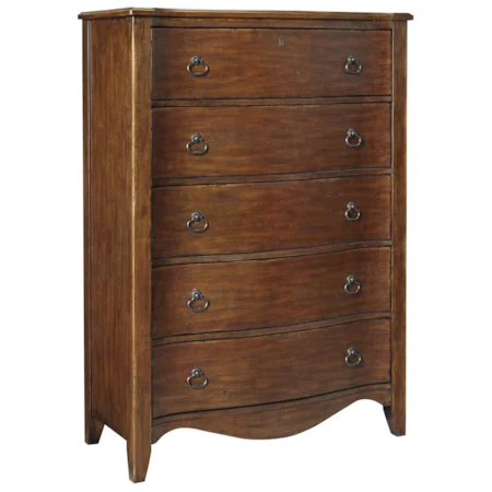 Transitional Five Drawer Chest