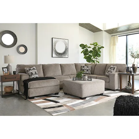 3pc Sectional and ottoman 