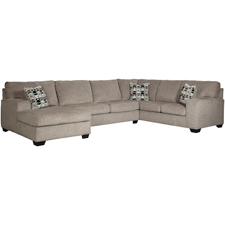 Contemporary 3-Piece Sectional with Chaise