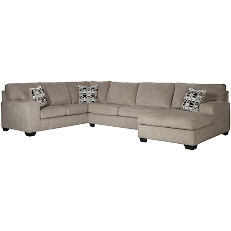 Contemporary 3-Piece Sectional with Chaise