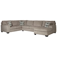 Contemporary 3-Piece Sectional with Chaise