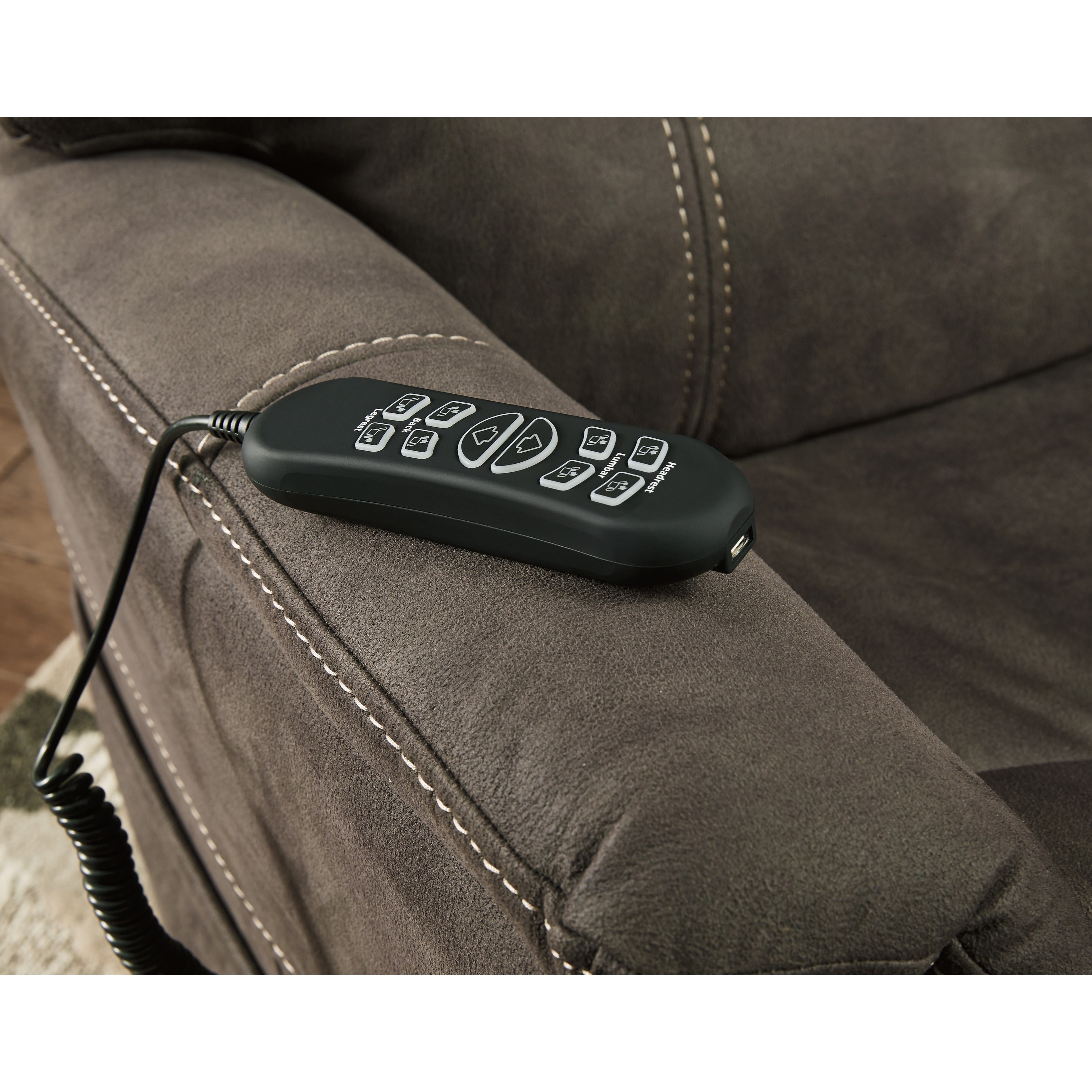 Signature Design by Ashley Ballister 2160412 Power Lift Recliner with Power Adjustable Lumbar and Headrest Royal Furniture Recliner Lift Recliner