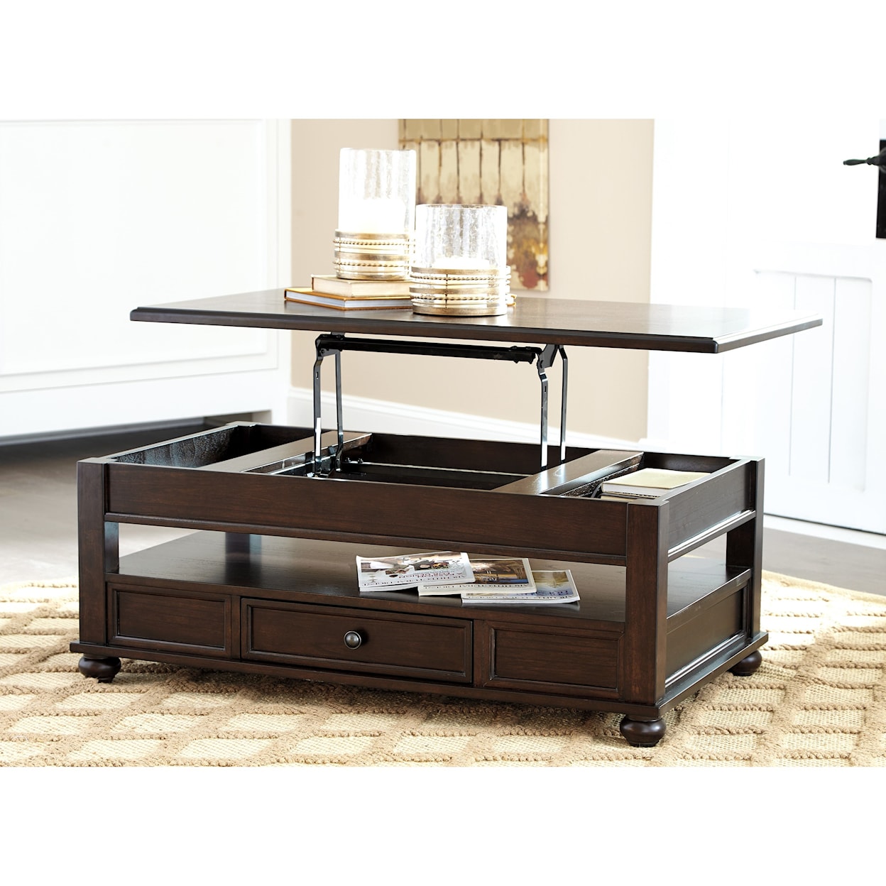 Signature Design by Ashley Furniture Barilanni Lift Top Cocktail Table