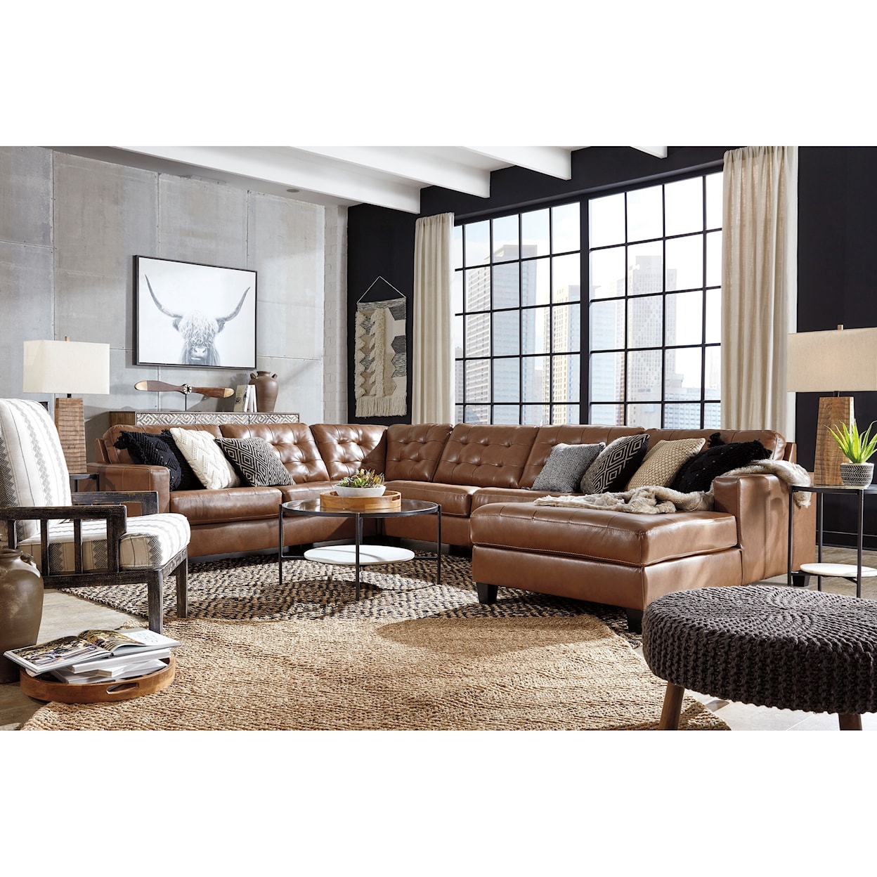 Signature Design by Ashley Baskove 4-Piece Sectional