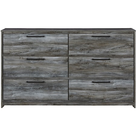 Contemporary 6-Drawer Dresser with Finished Drawer Interiors