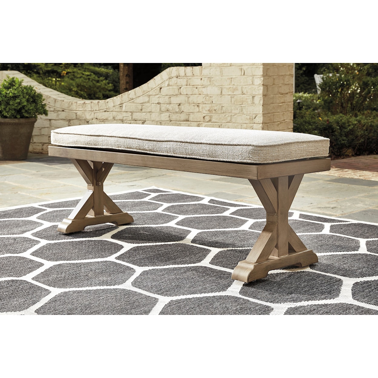 Ashley Furniture Signature Design Beachcroft Bench with Cushion