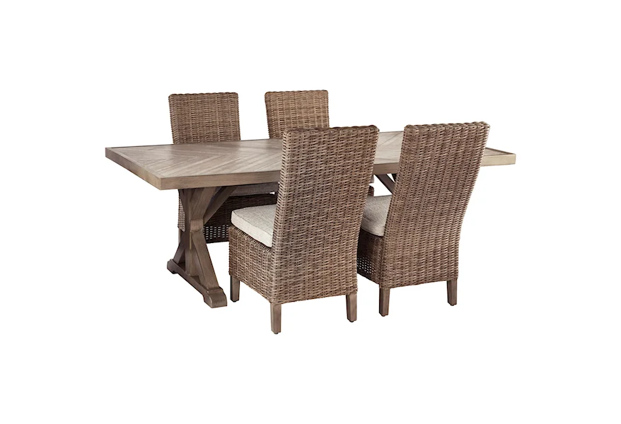 Beachcroft 5 Piece Outdoor Dining Set by Ashley Signature Design at Rooms and Rest