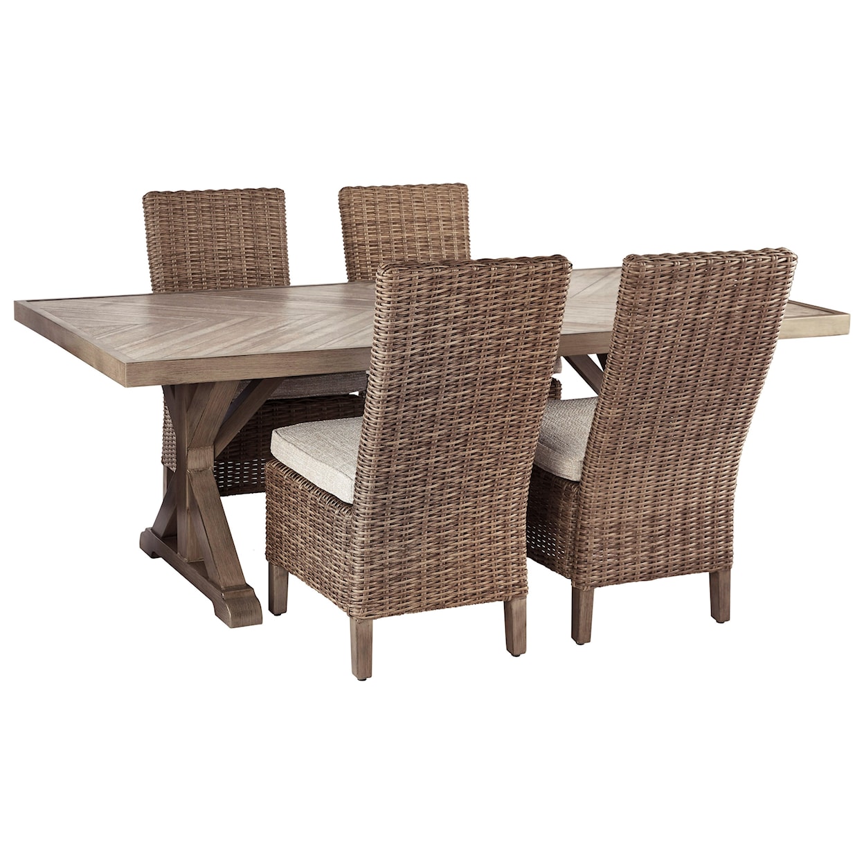 Ashley Furniture Signature Design Beachcroft 5 Piece Outdoor Dining Set