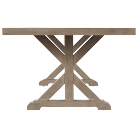 Rectangular Dining Table w/ Umbrella Option