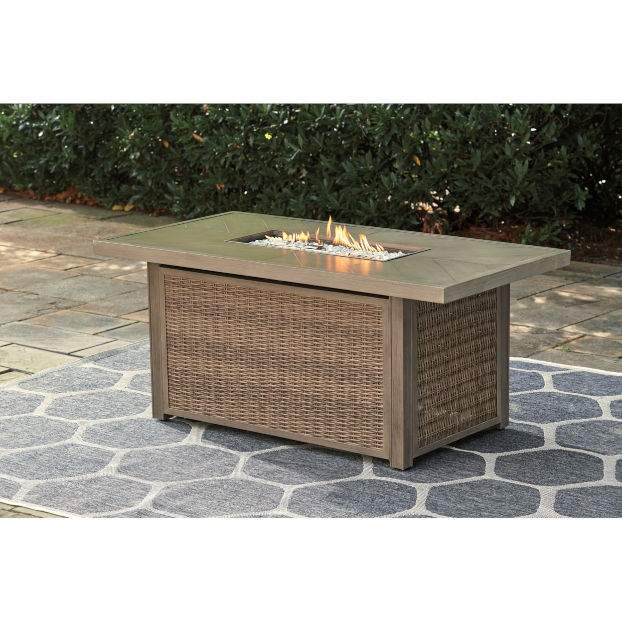 Signature Design by Ashley Beachcroft Rectangular Fire Pit Table