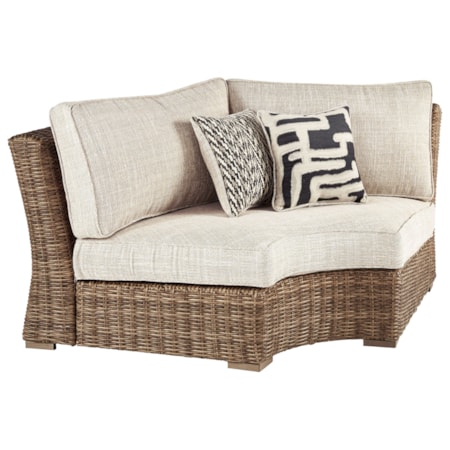 Curved Corner Chair with Cushion